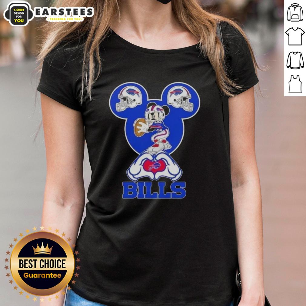 Good Mickey Hands Heart Love Cincinnati Bengals Football T-Shirt - Image 3