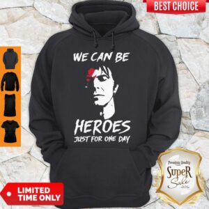 Alternative view of Perfect David Bowie We Can Be Heroes Just For One Day Shirt