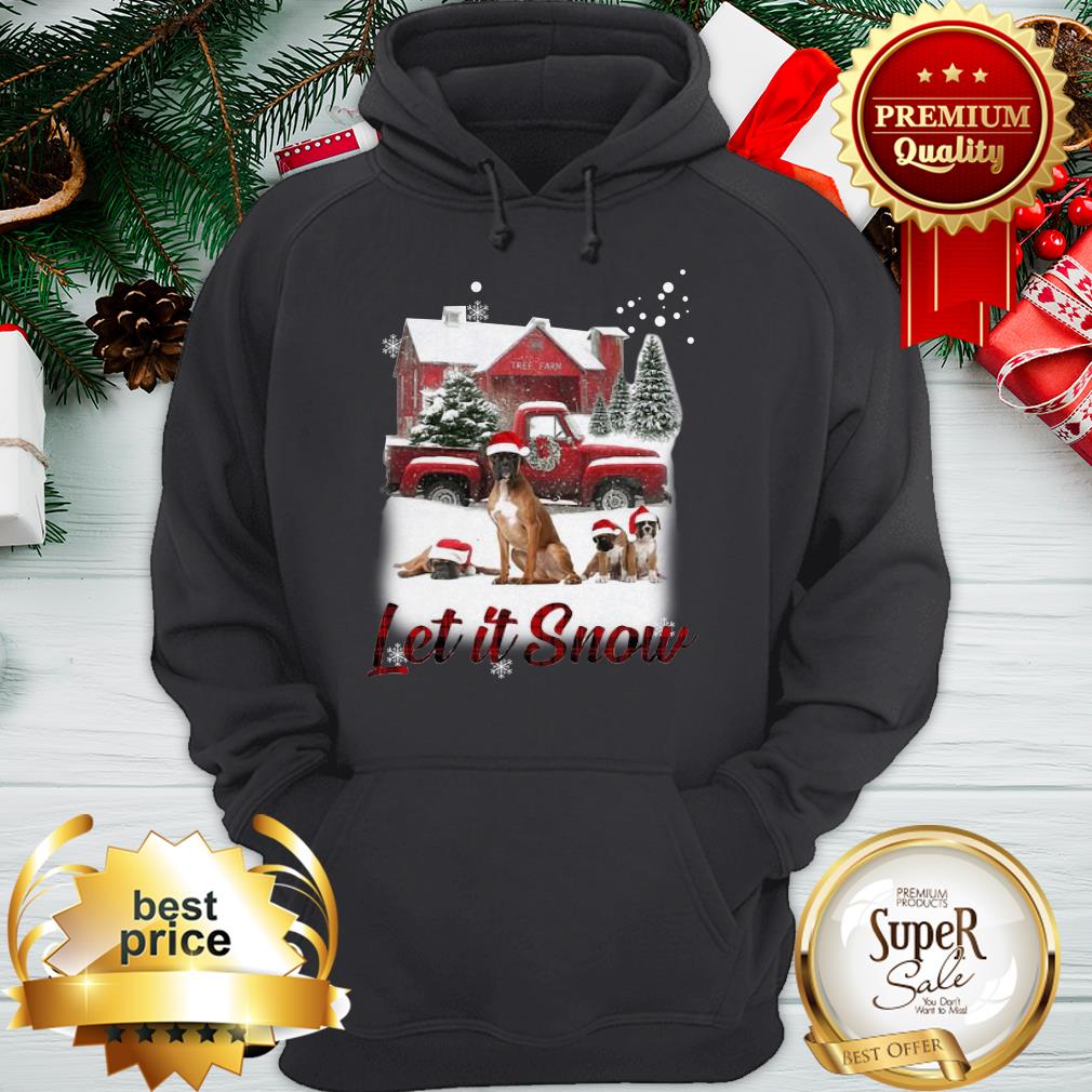Santa Boxer Let It Snow Christmas Shirt - Image 5