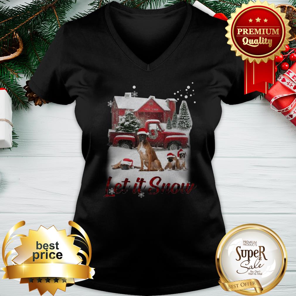 Santa Boxer Let It Snow Christmas Shirt - Image 2