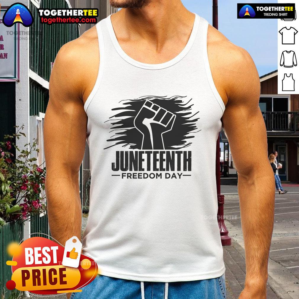 Official Juneteenth Freedom Day Fist T-Shirt - Image 4