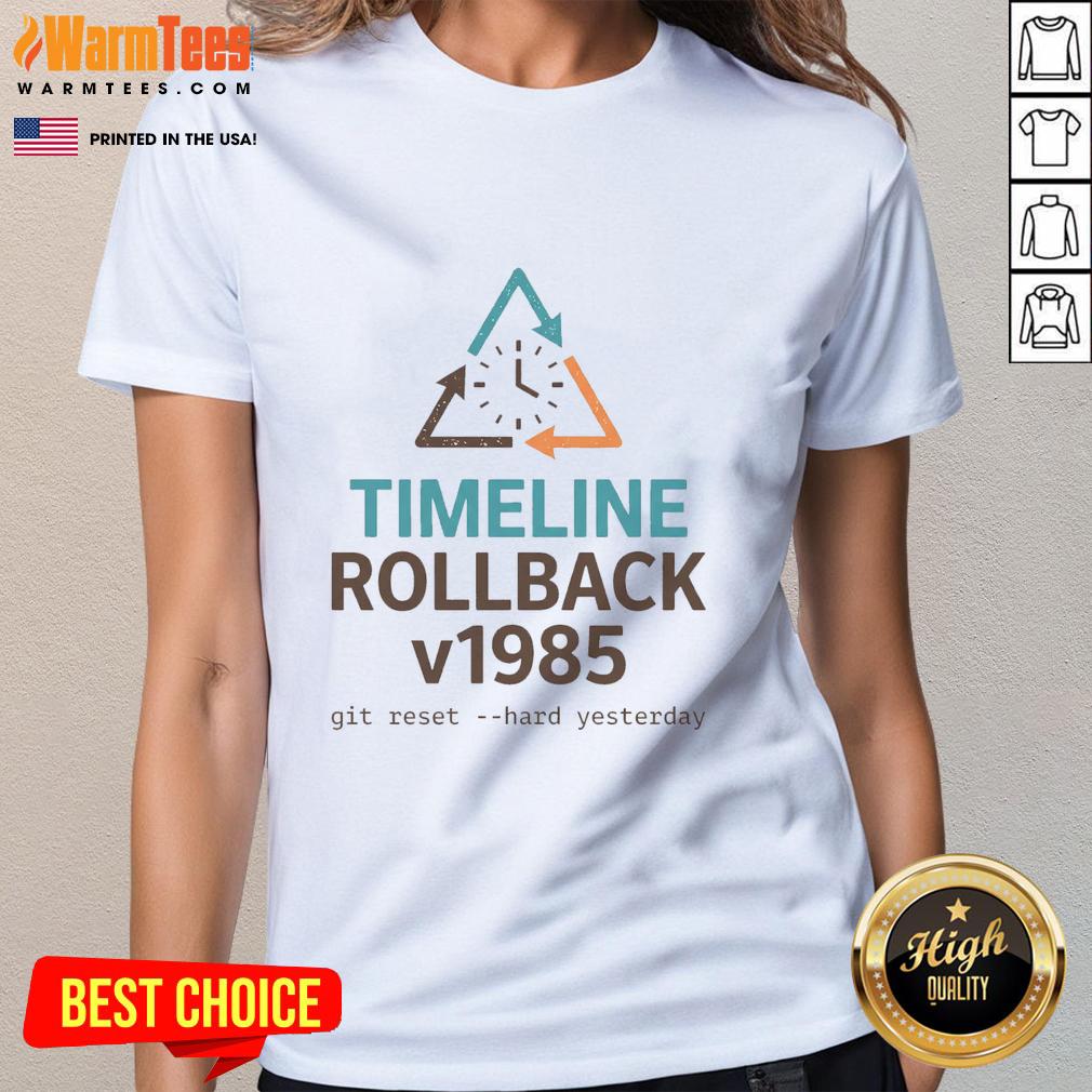 Official Timeline Rollback V1985 T-Shirt - Image 3