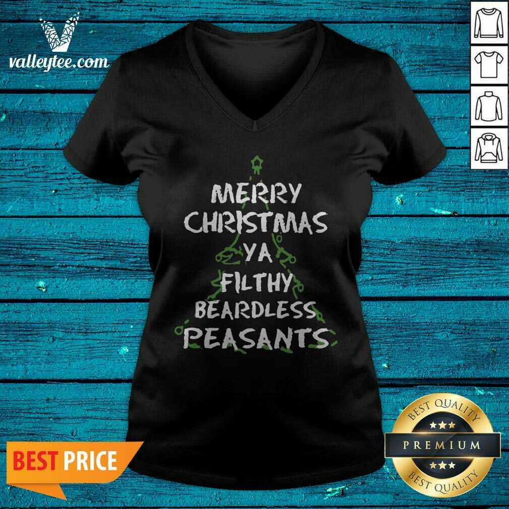 Funny Merry Christmas Ya Filthy Beardless Peasants Shirt - Image 3