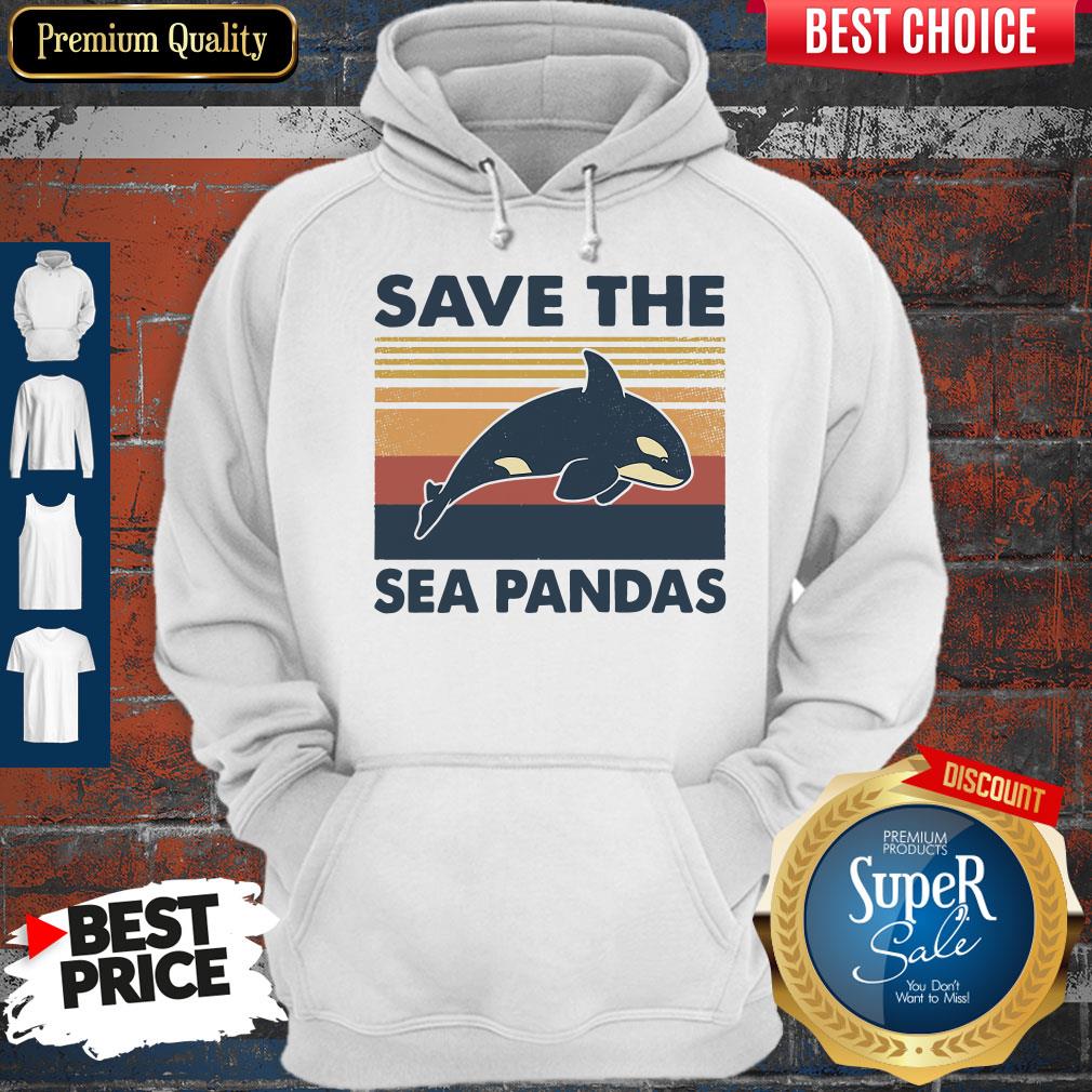 Awesome Dolphin Save The Sea Pandas Vintage Shirt - Image 5