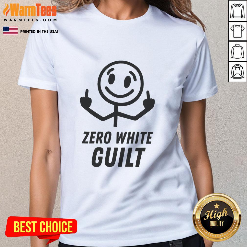Nice Zero White Guilt Middle Finger T-Shirt - Image 3