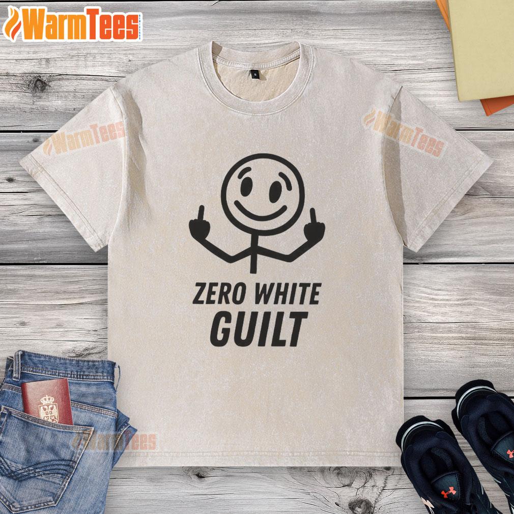 Nice Zero White Guilt Middle Finger T-Shirt - Image 6