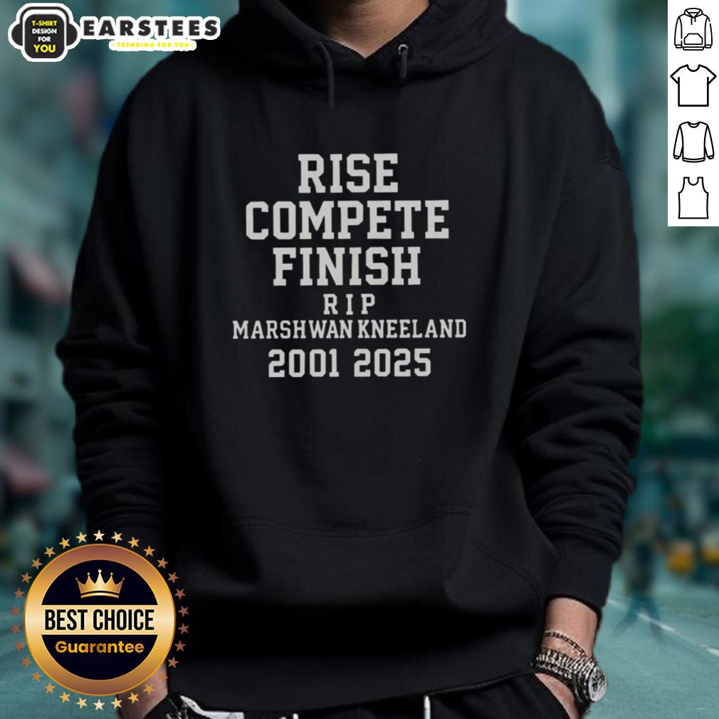 Official Marshawn Kneeland Rise Compete Finish Rip 2001 2025 T-Shirt - Image 2