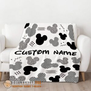 Alternative view of Perfect Disney Mickey Logo Texture Blanket Fleece Customized Blanket