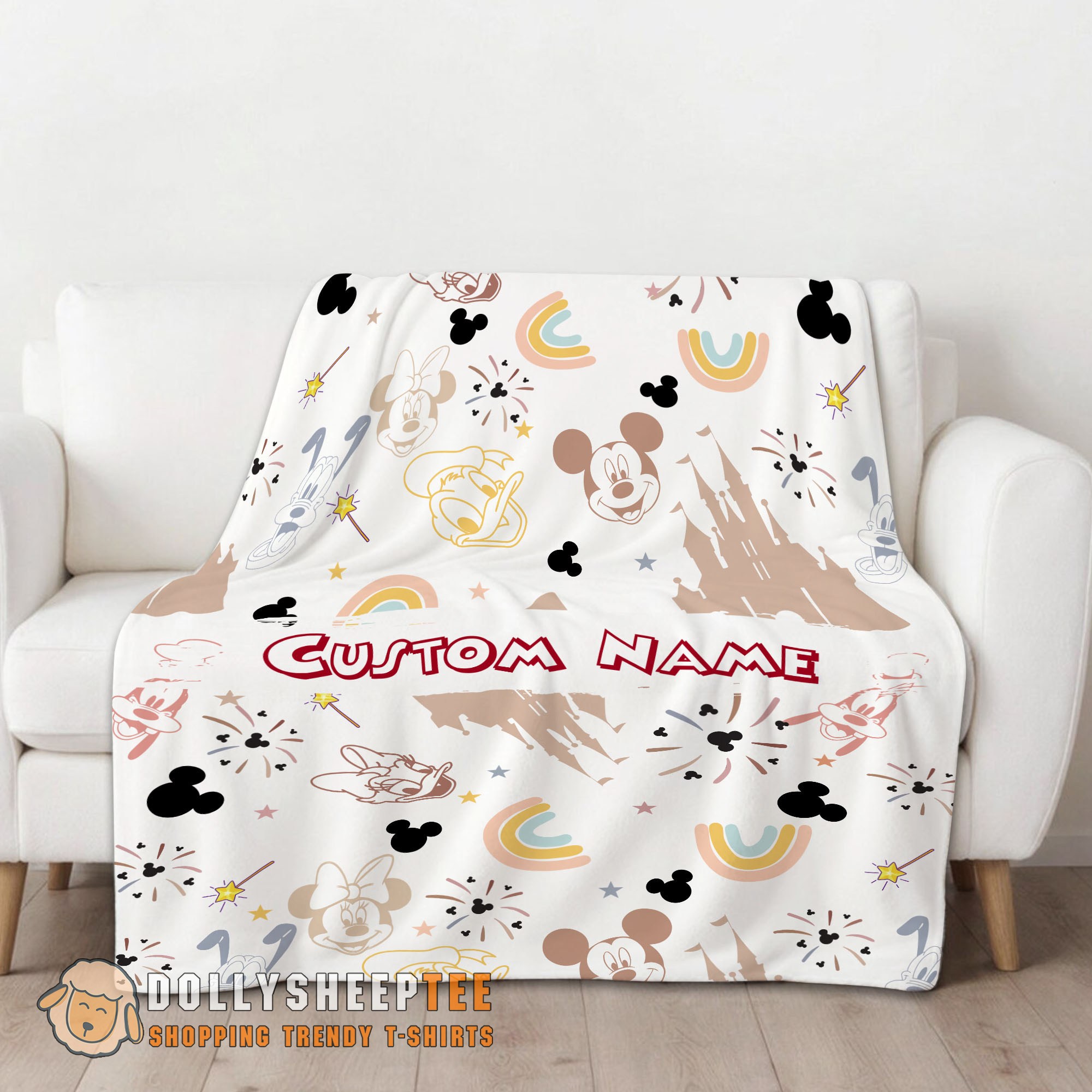 Perfect Disney Mickey Mouse & Friends Magical Mouse Castle Blanket Fleece Customized Blanket - Image 2