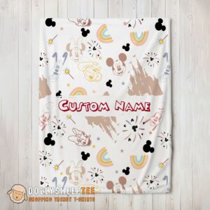 Perfect Disney Mickey Mouse & Friends Magical Mouse Castle Blanket Fleece Customized Blanket