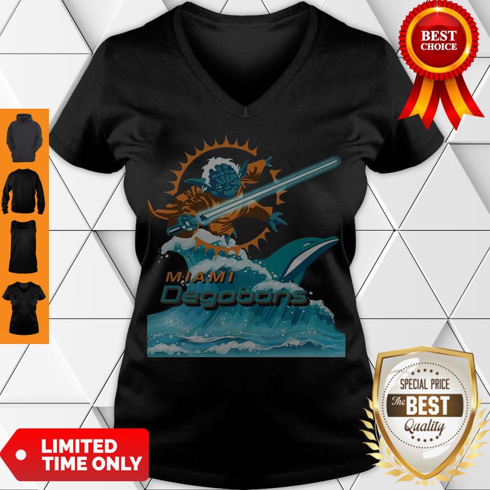 Cute Star Wars Yoda Miami Dolphins Degobons Shirt - Image 5