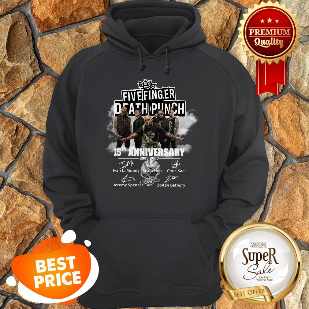 Top Five Finger Death Punch 15th Anniversary 2005 2020 Signatures Shirt - Image 5