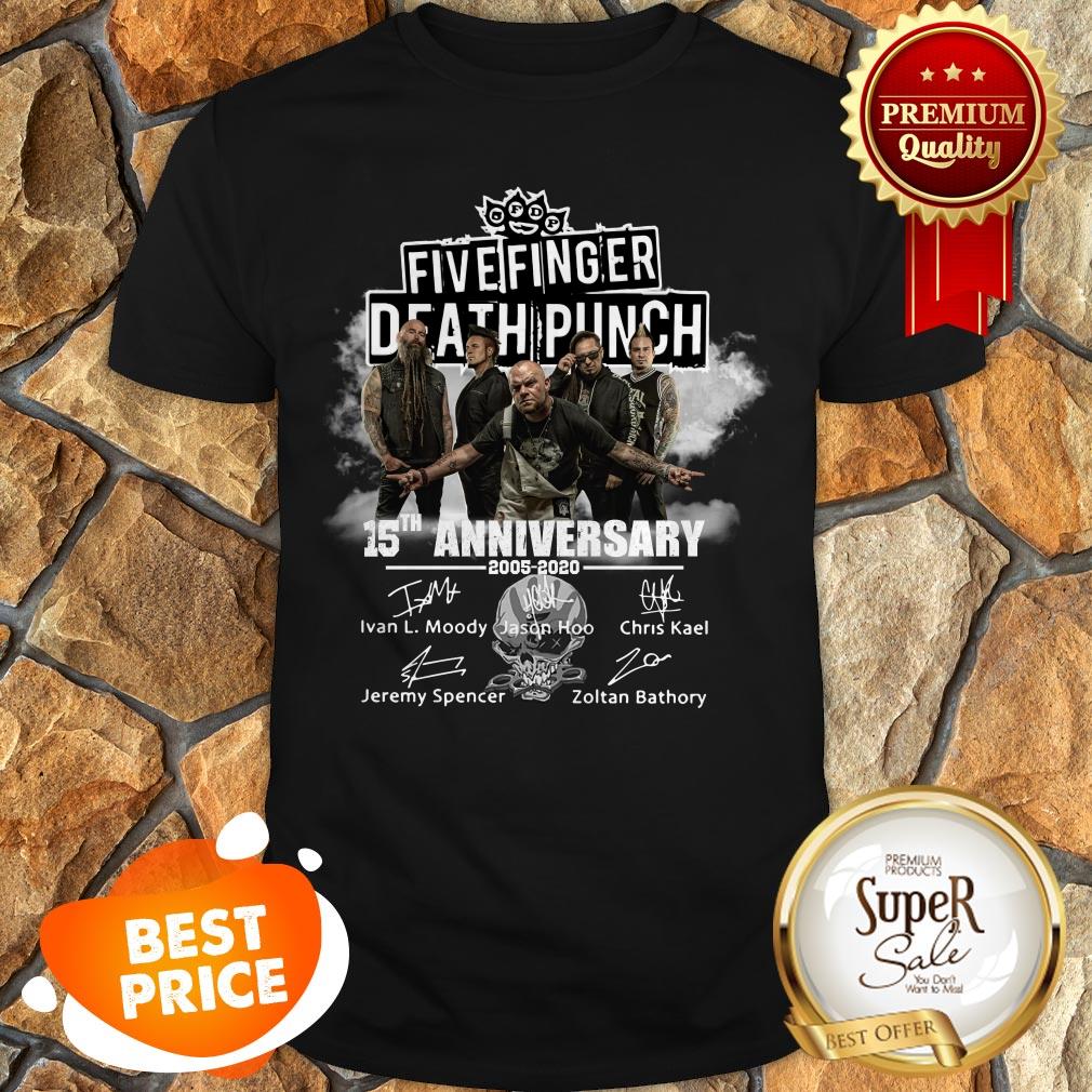 Top Five Finger Death Punch 15th Anniversary 2005 2020 Signatures Shirt