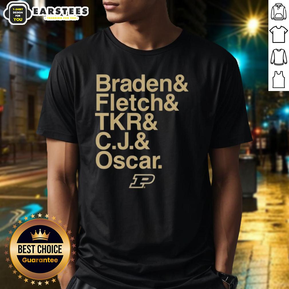 Nice Purdue Boilermakers Ampersand Stars 2025-26 Braden Fletch Tkr C.J And Oscar T-Shirt