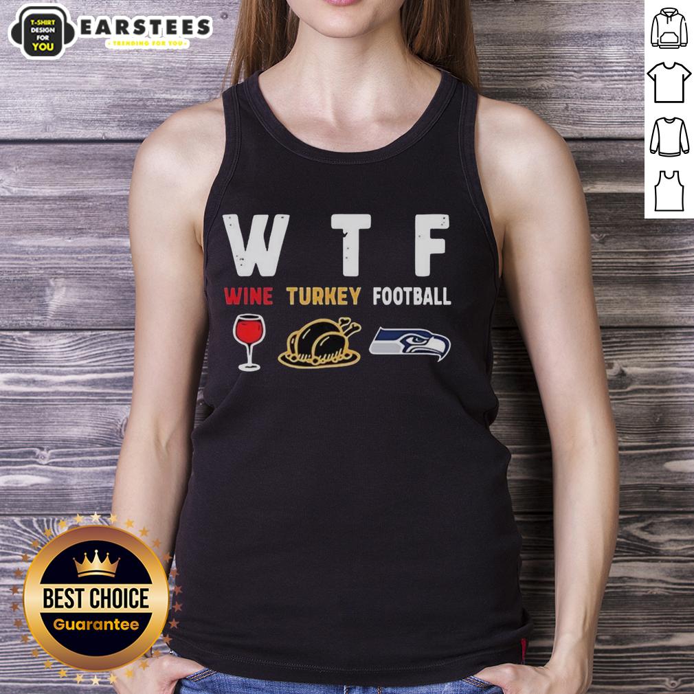 Premium Wine Turkey Seattle Seahawks Football Thanksgiving T-Shirt - Image 4