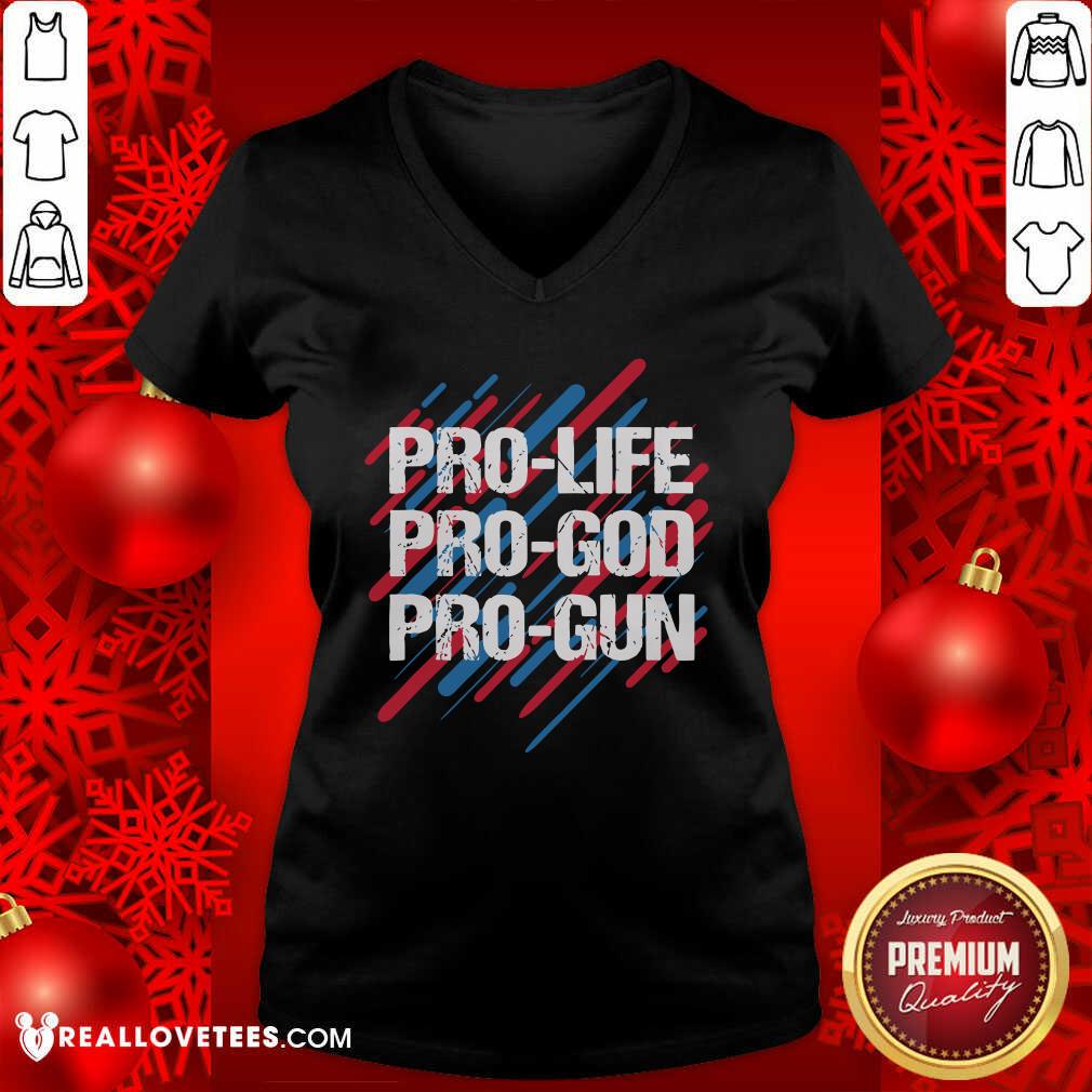 Cute Pro Life Pro God Pro Gun Patriotic Americans Shirt - Image 5