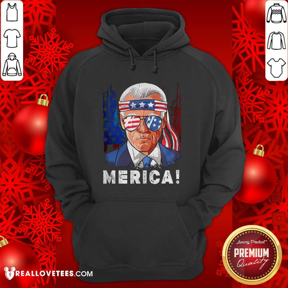 Funny Joe Biden Merica Sunglasses Ribbon American Flag Shirt - Image 4