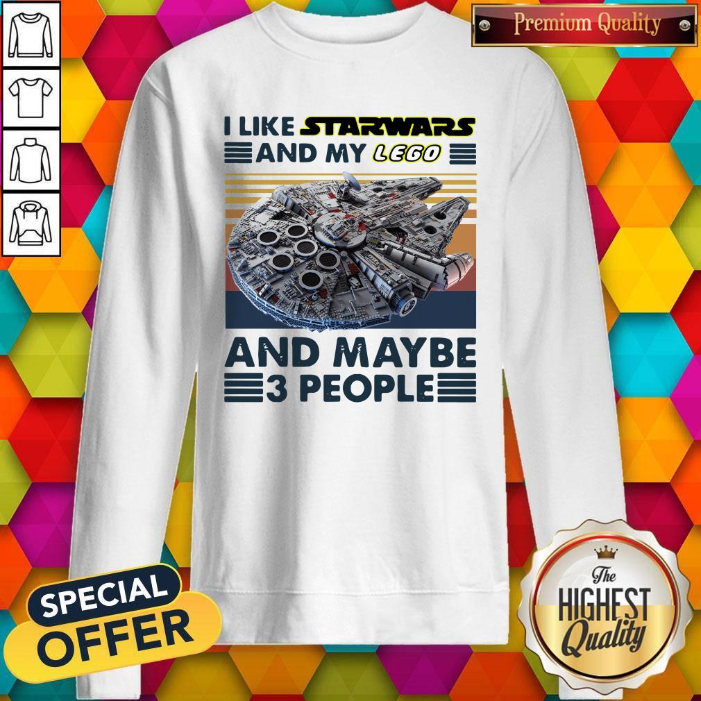 Nice I Like Star Wars And My Lego And Maybe 3 People Vintage Shirt - Image 5