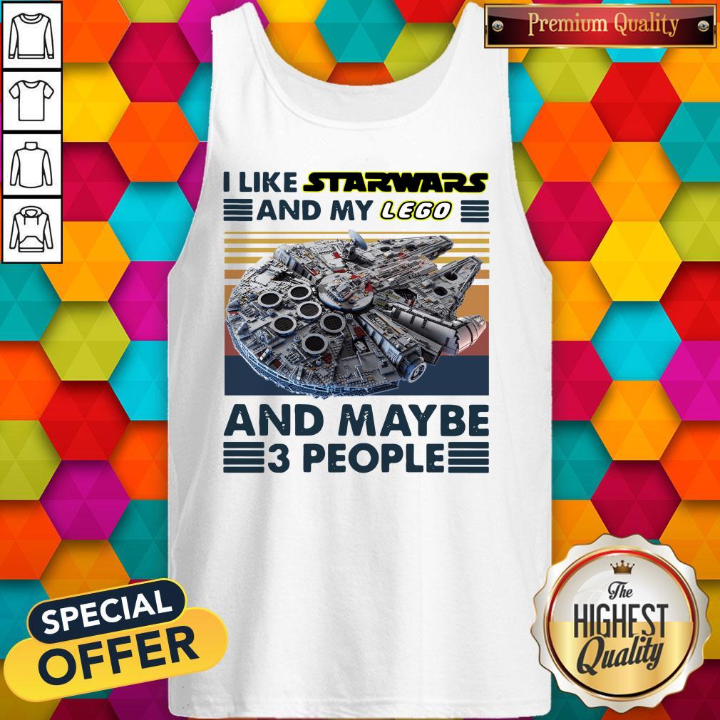 Nice I Like Star Wars And My Lego And Maybe 3 People Vintage Shirt - Image 4