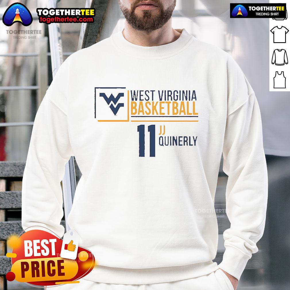 Top West Virginia Mountaineers Basketball Jj Quinerly 11 T-Shirt - Image 5
