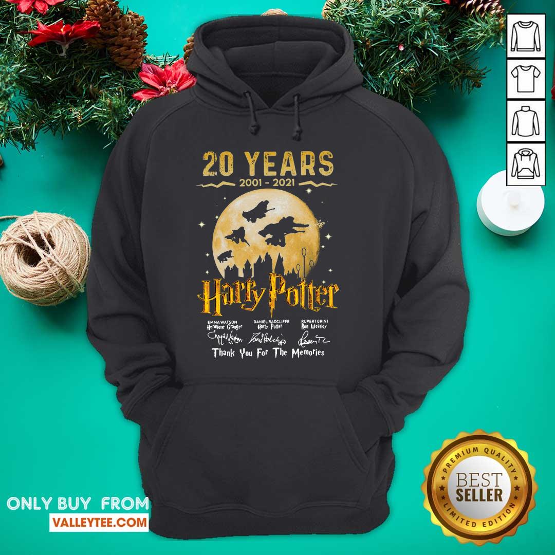 Funny 20 Years 2001 2021 Of Harry Potter Signature Thank You For The Memories Shirt - Image 2