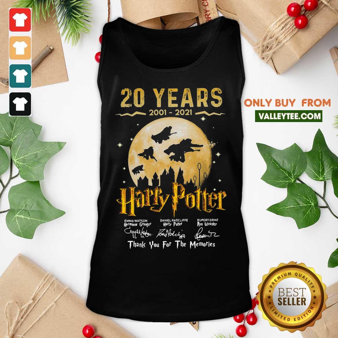 Funny 20 Years 2001 2021 Of Harry Potter Signature Thank You For The Memories Shirt - Image 4