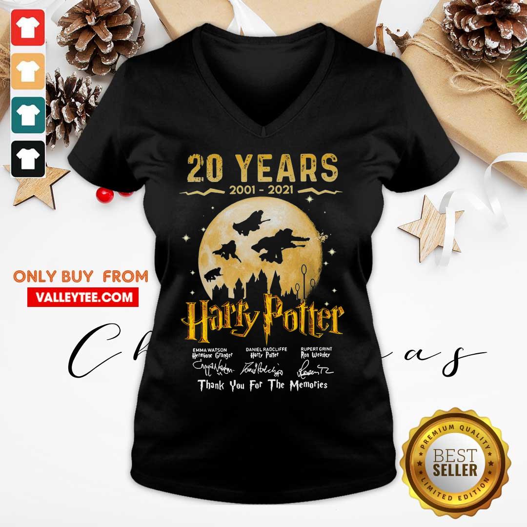 Funny 20 Years 2001 2021 Of Harry Potter Signature Thank You For The Memories Shirt - Image 3