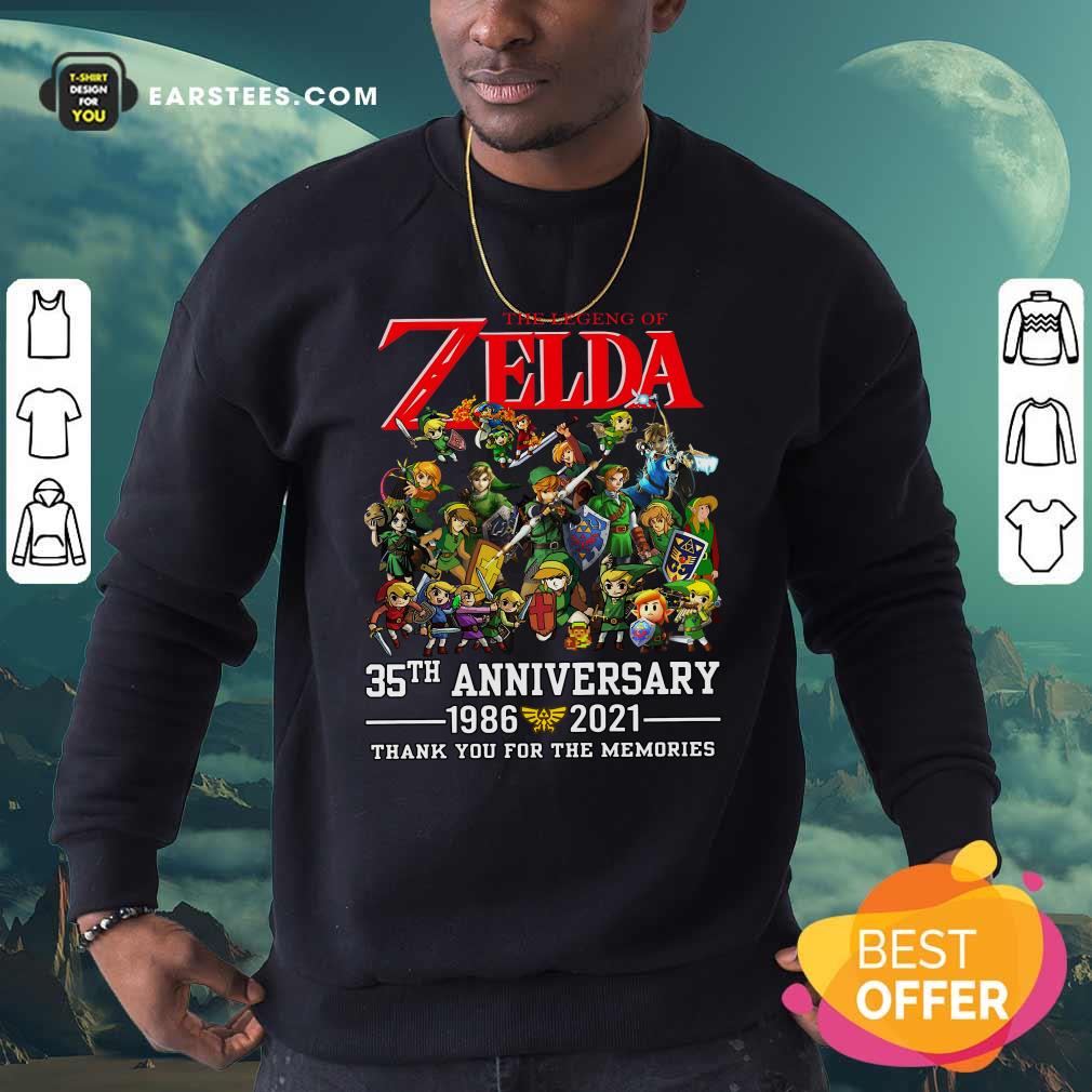 Funny The Legend Of Zelda 35th Anniversary 1986 2021 Thank You For The Memories Shirt - Image 5