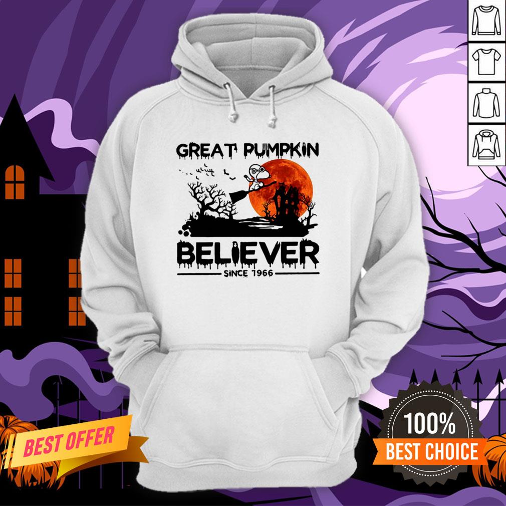 Halloween Snoopy Great Pumpkin Believer Since 1966 Sunset Shirt - Image 5