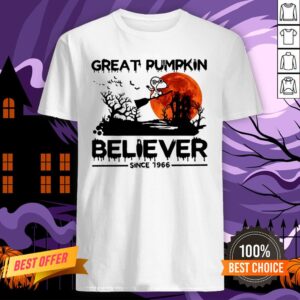 Halloween Snoopy Great Pumpkin Believer Since 1966 Sunset Shirt