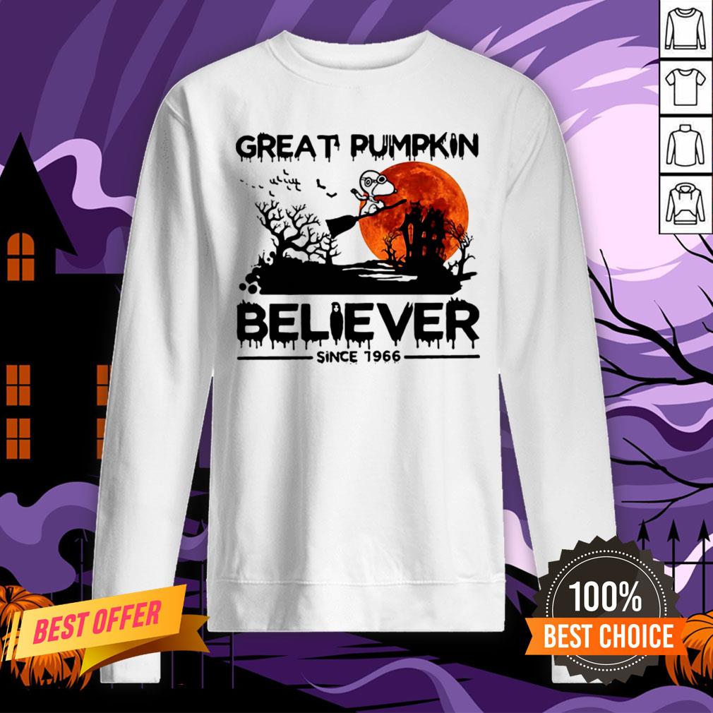 Halloween Snoopy Great Pumpkin Believer Since 1966 Sunset Shirt - Image 4