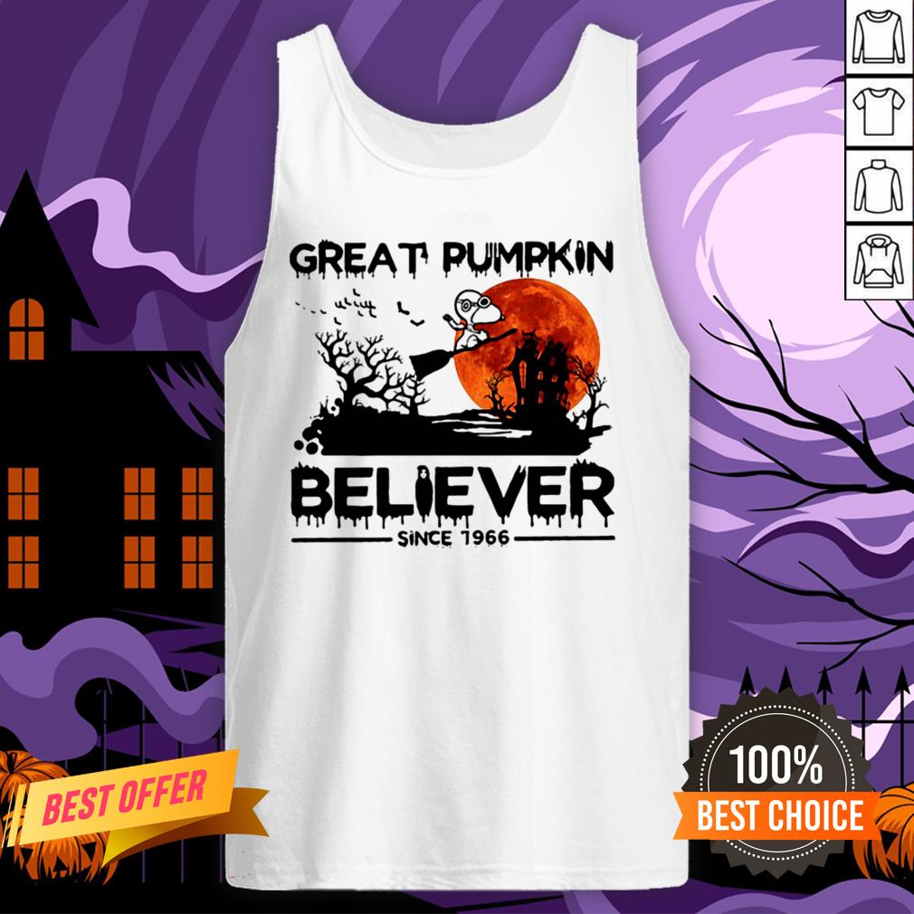 Halloween Snoopy Great Pumpkin Believer Since 1966 Sunset Shirt - Image 3