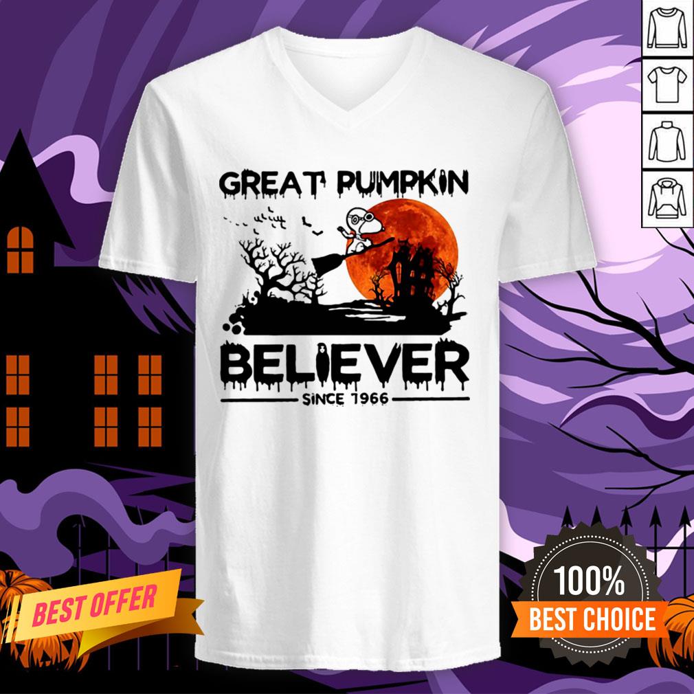 Halloween Snoopy Great Pumpkin Believer Since 1966 Sunset Shirt - Image 2