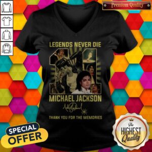 Alternative view of Legends Never Die 11 Michael Jackson Thank You For The Memories Signature Shirt