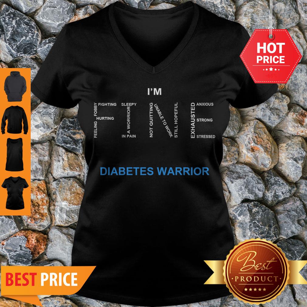 I’m Fine Diabetes Awareness Feeling Hurting Foggy Fighting Shirt - Image 4