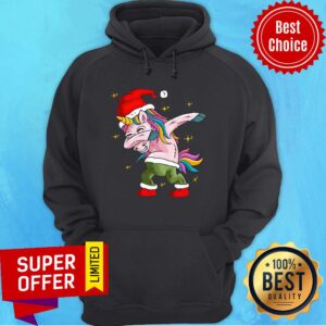 Alternative view of Awesome Santa Unicorn Dabbing Christmas Shirt