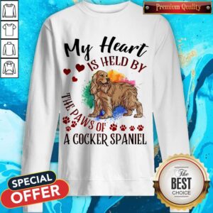 Alternative view of My Heart Is Held By The Paws Of A Cocker Spaniel Shirt