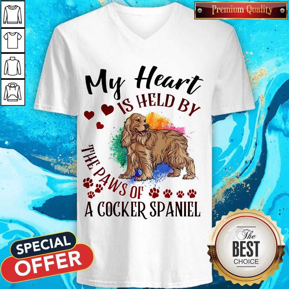 My Heart Is Held By The Paws Of A Cocker Spaniel Shirt - Image 4