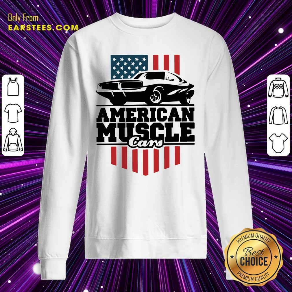 Perfect American Muscle Cars Flag Shirt - Image 5