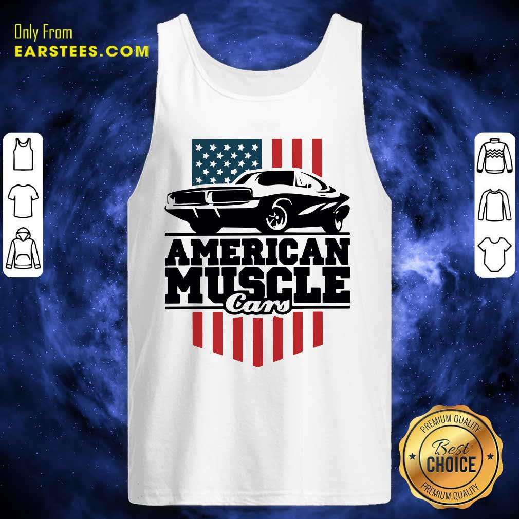 Perfect American Muscle Cars Flag Shirt - Image 4