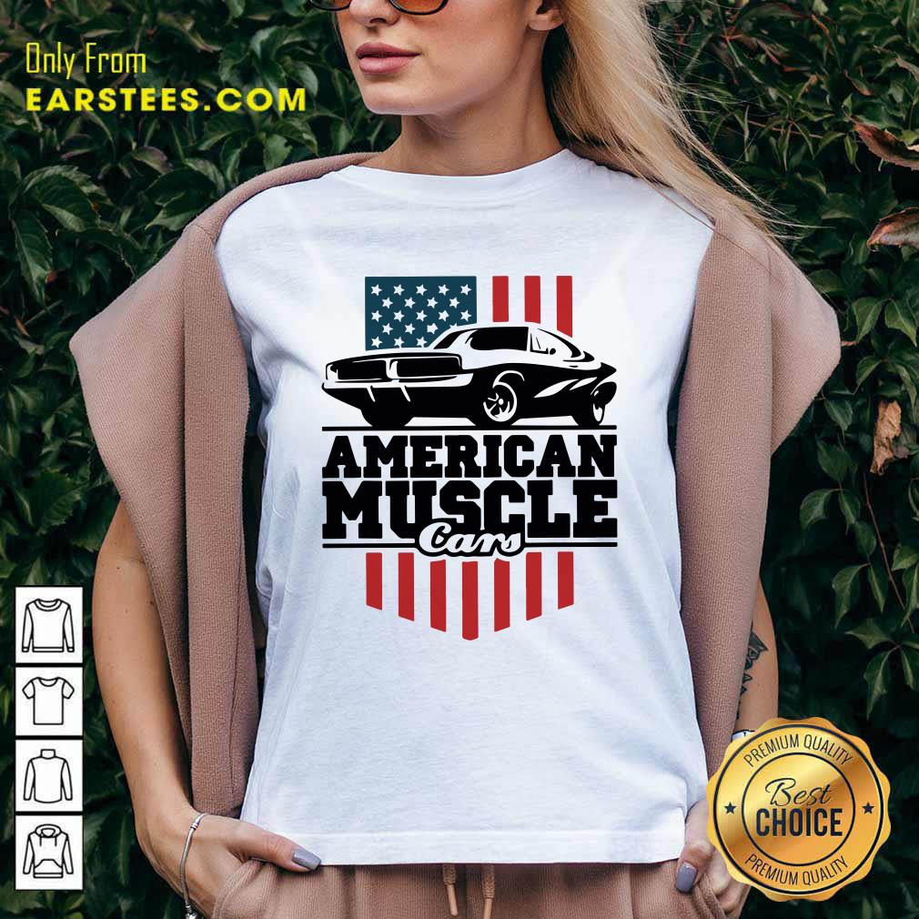 Perfect American Muscle Cars Flag Shirt - Image 3