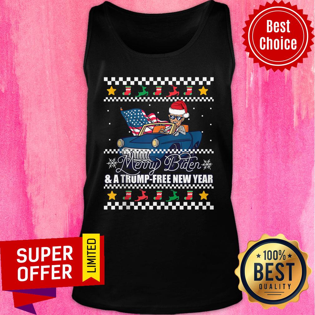 Top Merry Biden And A Trump Free New Year Ugly Christmas Shirt - Image 5