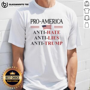 Premium Pro America Anti Trump Hate Lies Resist Sign Anti Trump Flag Pullover T-Shirt