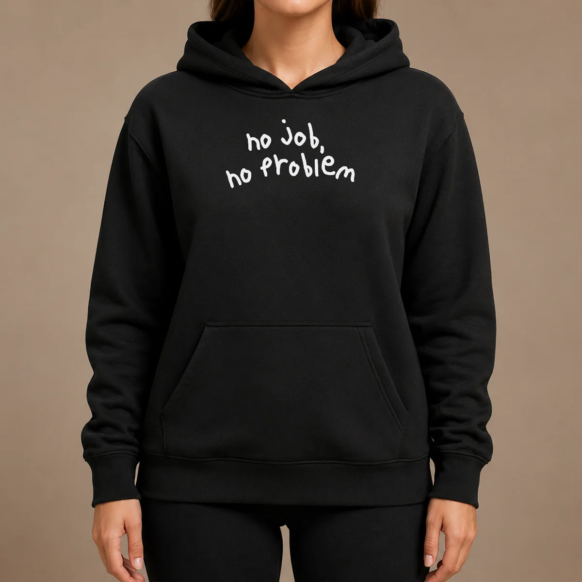 Original No Job No Problem Text Quote Shirt - Image 5