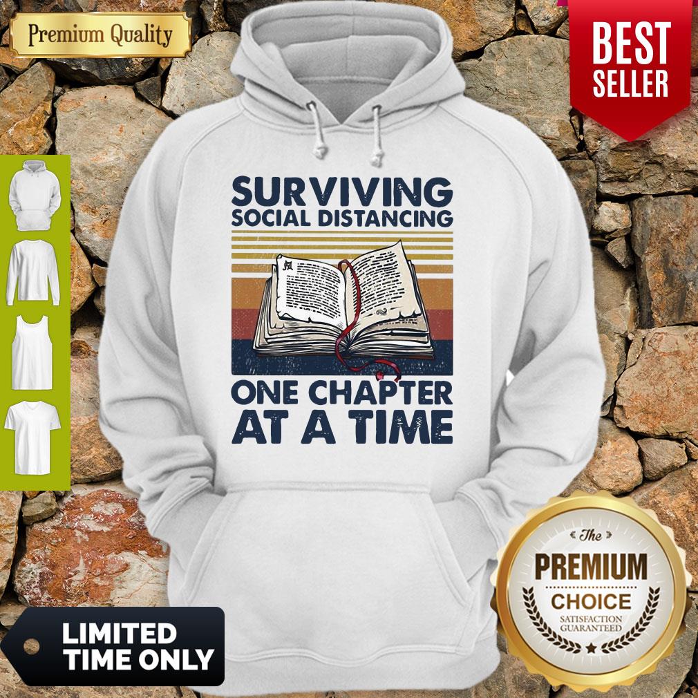 Vintage Surviving Social Distancing One Chapter At A Time Book Shirt - Image 5