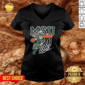 Alternative view of MSU Basketball Sparty T-shirt