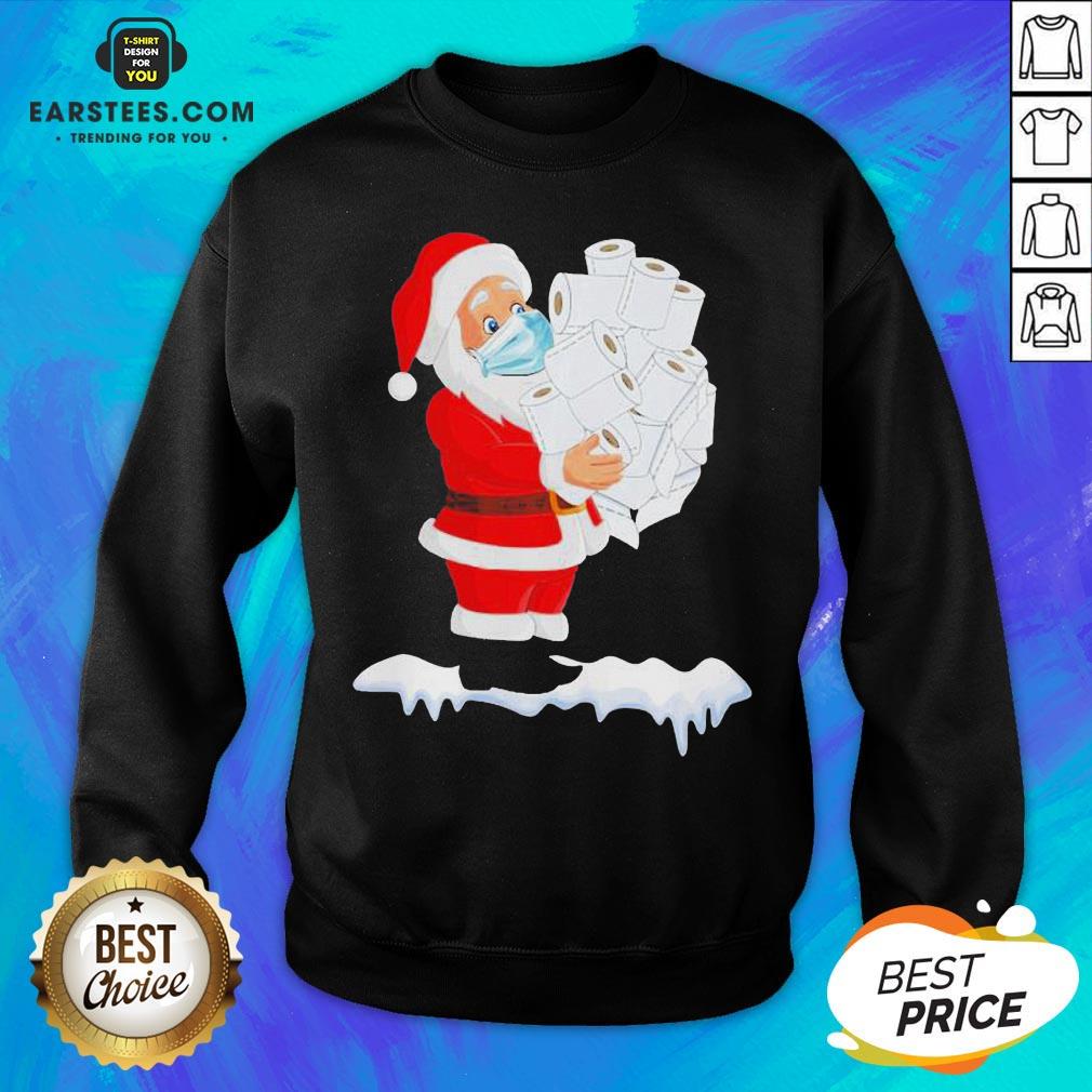 Original Santa Claus Christmas Toilet Paper Gift Quarantine Xmas 2020 Shirt - Image 5