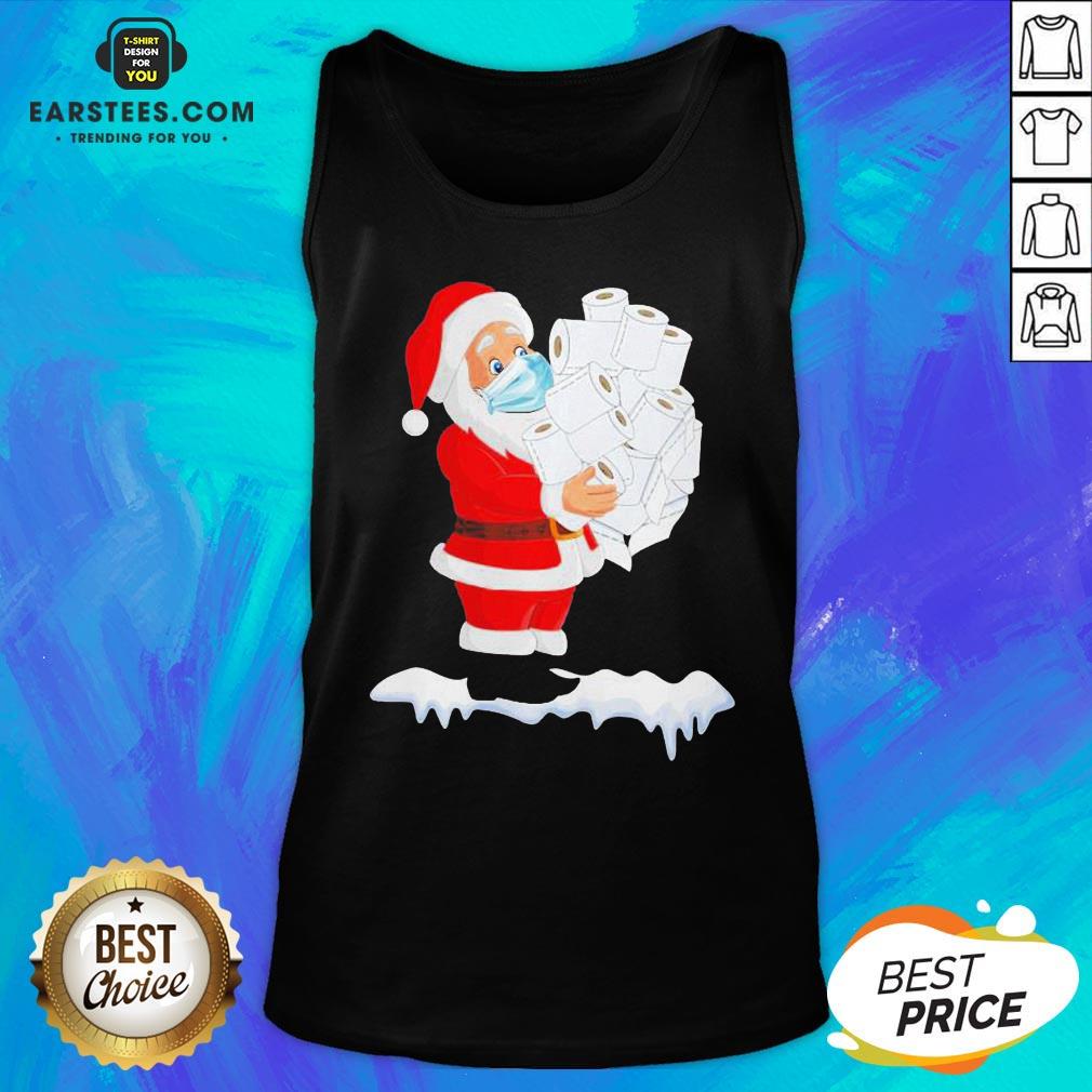 Original Santa Claus Christmas Toilet Paper Gift Quarantine Xmas 2020 Shirt - Image 4