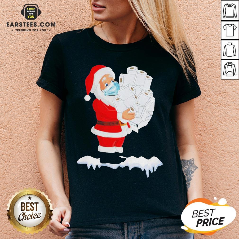 Original Santa Claus Christmas Toilet Paper Gift Quarantine Xmas 2020 Shirt - Image 3