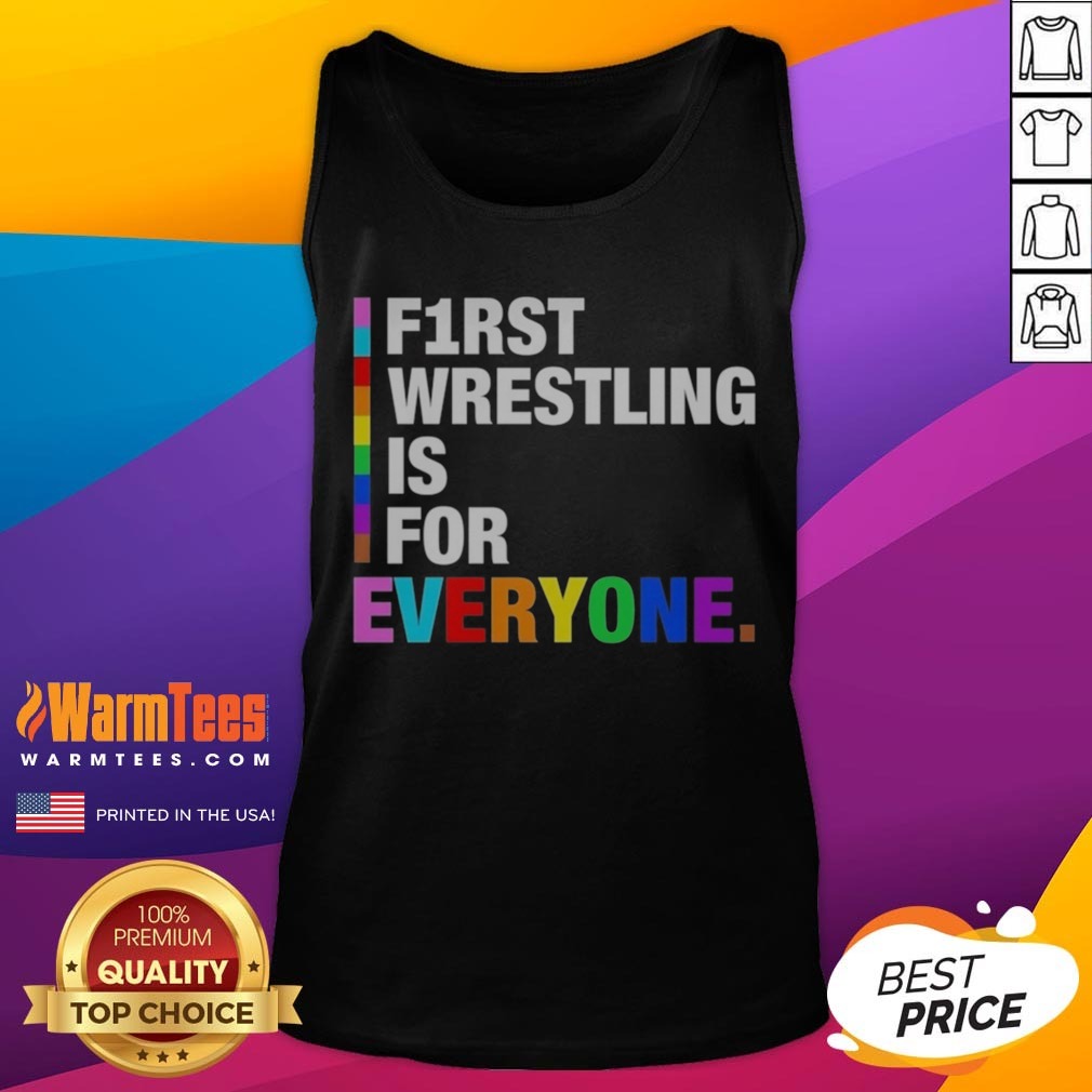 Pretty F1rst Wrestling Is For Everyone Happy Pride Month Shirt - Image 5